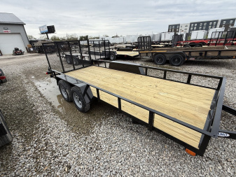 New 2025 AMO UT162 Utility Trailer 76X16 TA LOWSIDE(GVW:7000)BLACK