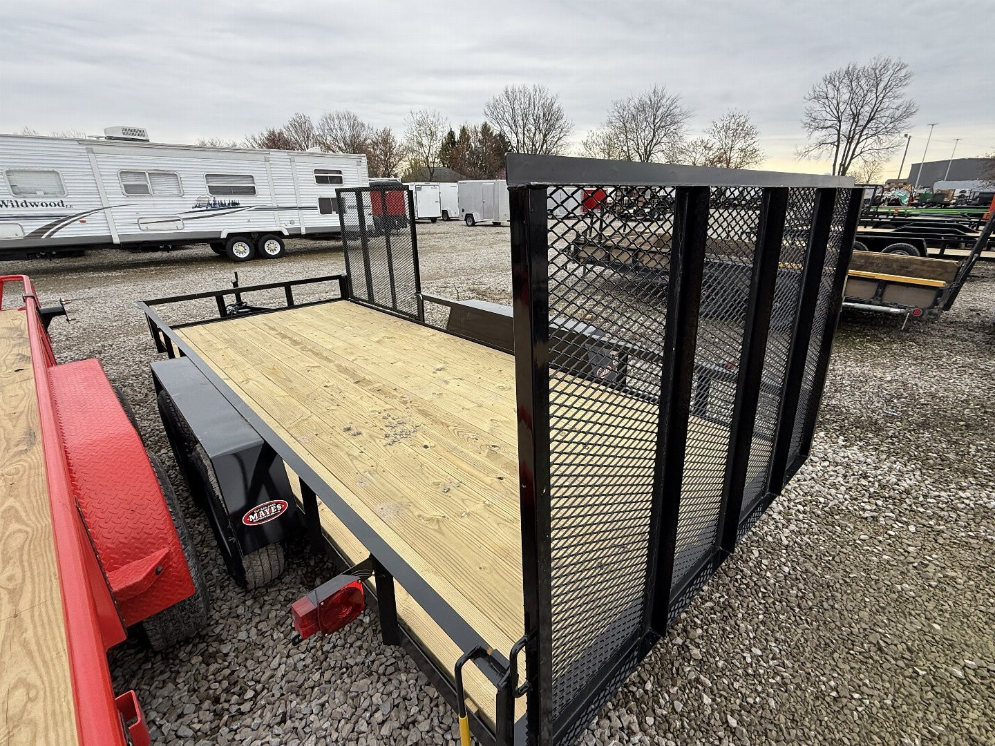 New 2025 AMO UT162 Utility Trailer 76X16 TA LOWSIDE(GVW:7000)BLACK