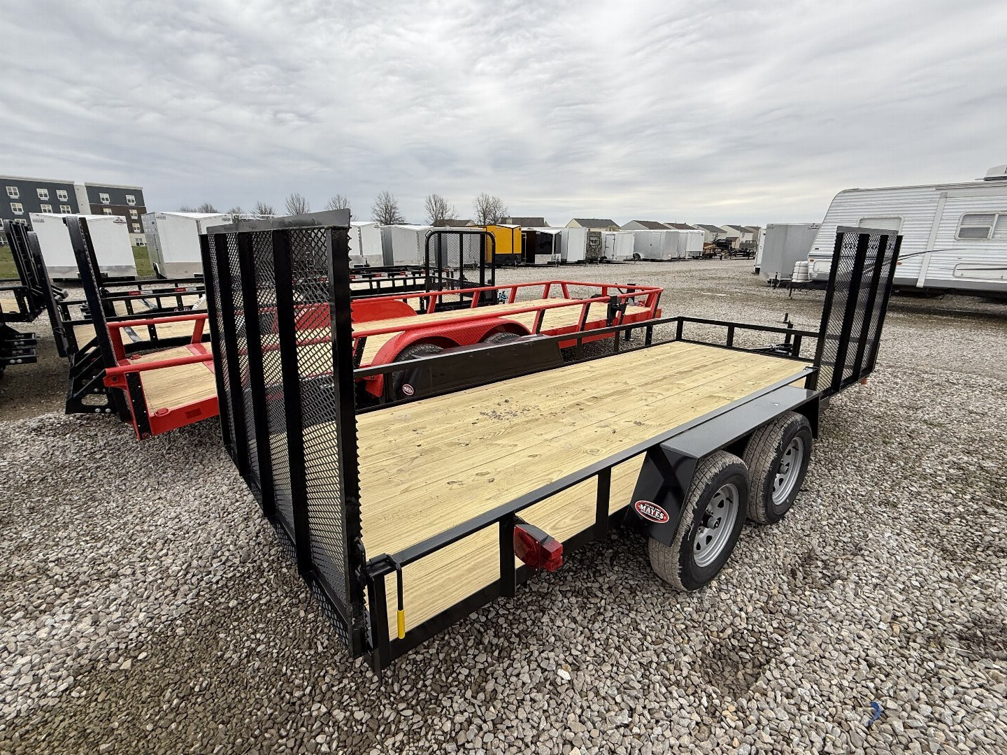 New 2025 AMO UT162 Utility Trailer 76X16 TA LOWSIDE(GVW:7000)BLACK