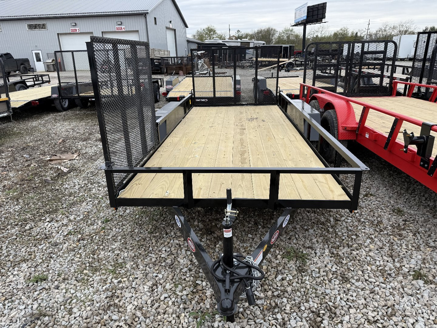 New 2025 AMO UT162 Utility Trailer 76X16 TA LOWSIDE(GVW:7000)BLACK