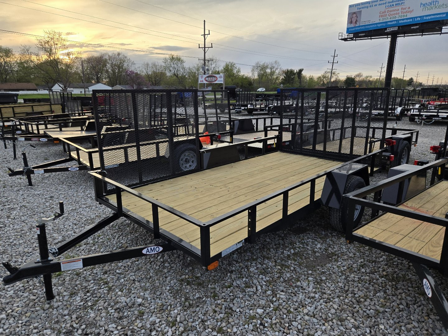 New 2025 AMO US121 Utility Trailer 76X12 SA LOWSIDE (GVW:2990)BLACK