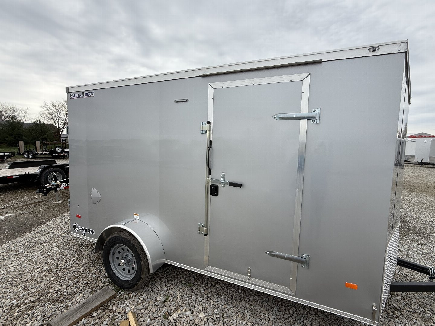 New 2025 Haul About Trailers PAN612SA Cargo / Enclosed Trailer 6X12 SA RAMP DOOR(GVW:2990) WINDSTAR SILVER