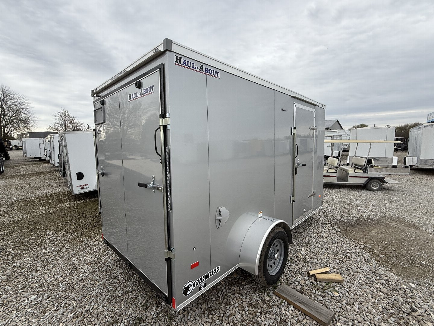 New 2025 Haul About Trailers PAN612SA Cargo / Enclosed Trailer 6X12 SA RAMP DOOR(GVW:2990) WINDSTAR SILVER