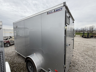 New 2025 Haul About Trailers PAN612SA Cargo / Enclosed Trailer 6X12 SA RAMP DOOR(GVW:2990) WINDSTAR SILVER