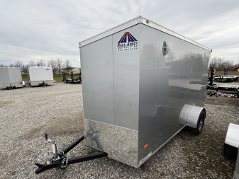 New 2025 Haul About Trailers PAN612SA Cargo / Enclosed Trailer 6X12 SA RAMP DOOR(GVW:2990) WINDSTAR SILVER