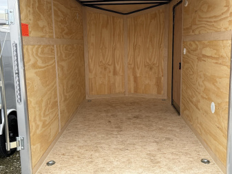 New 2025 Haul About Trailers PAN612SA Cargo / Enclosed Trailer 6X12 SA RAMP DOOR(GVW:2990) WINDSTAR SILVER