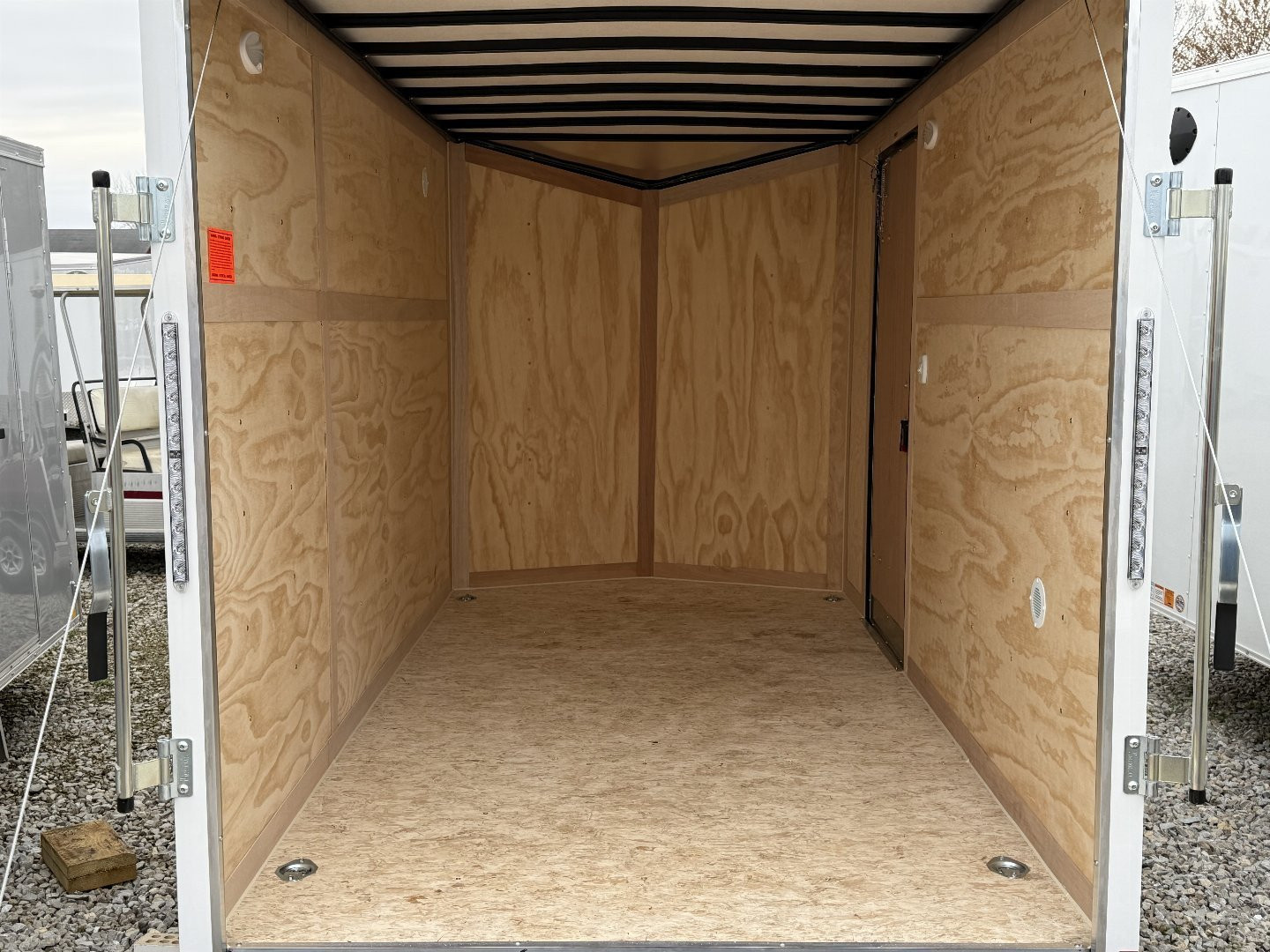 New 2025 Haul About Trailers PAN612SA Cargo / Enclosed Trailer 6X12 SA RAMP DOOR(GVW:2990) WHITE
