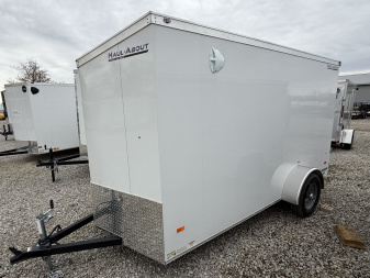 New 2025 Haul About Trailers PAN612SA Cargo / Enclosed Trailer 6X12 SA RAMP DOOR(GVW:2990) WHITE