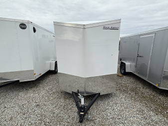 New 2025 Haul About Trailers PAN612SA Cargo / Enclosed Trailer 6X12 SA RAMP DOOR(GVW:2990) WHITE