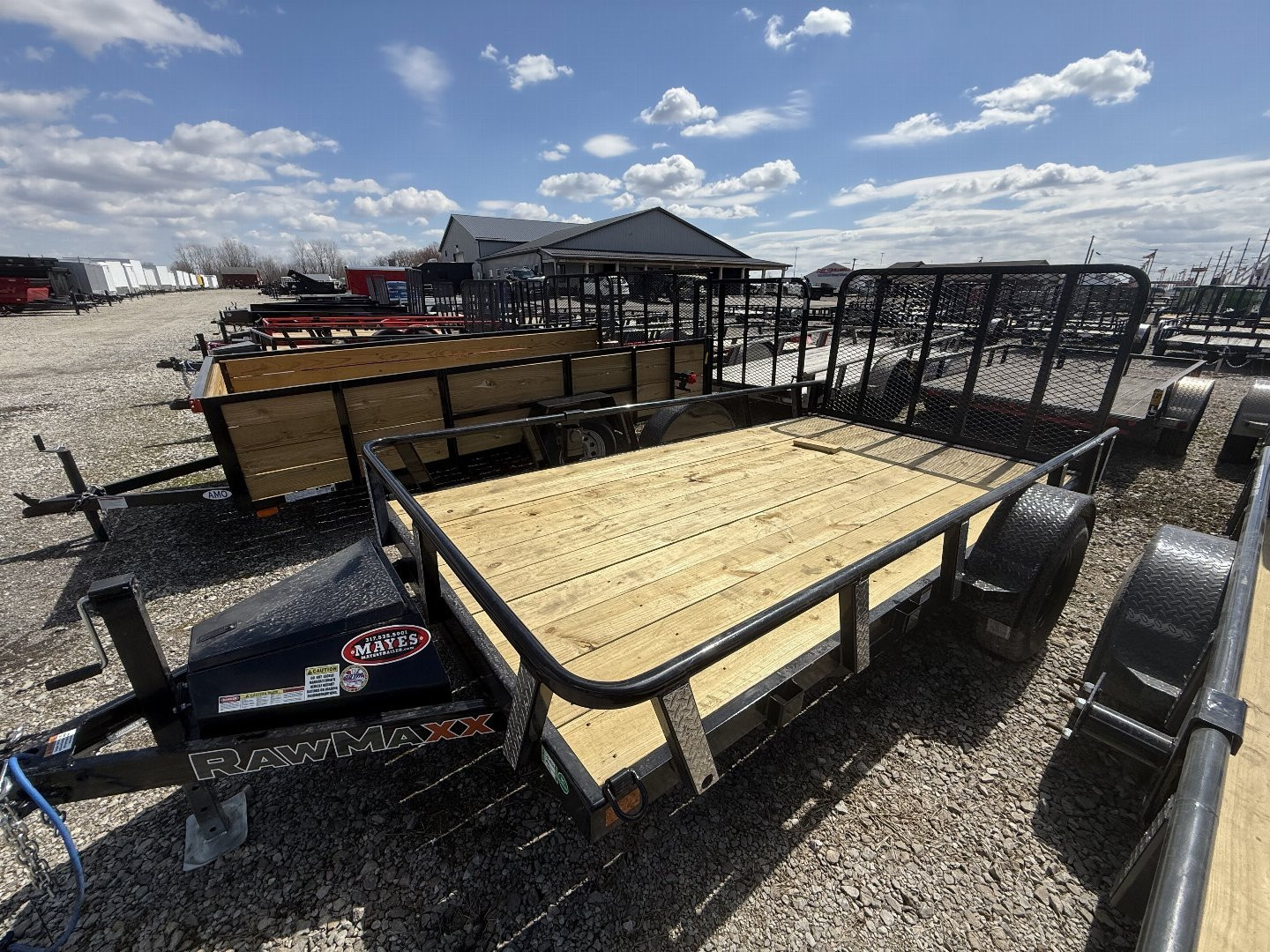 New 2025 RAWMAXX UTX1277BP3.5K Utility Trailer 77X12 SA (GVW:2900) BLACK