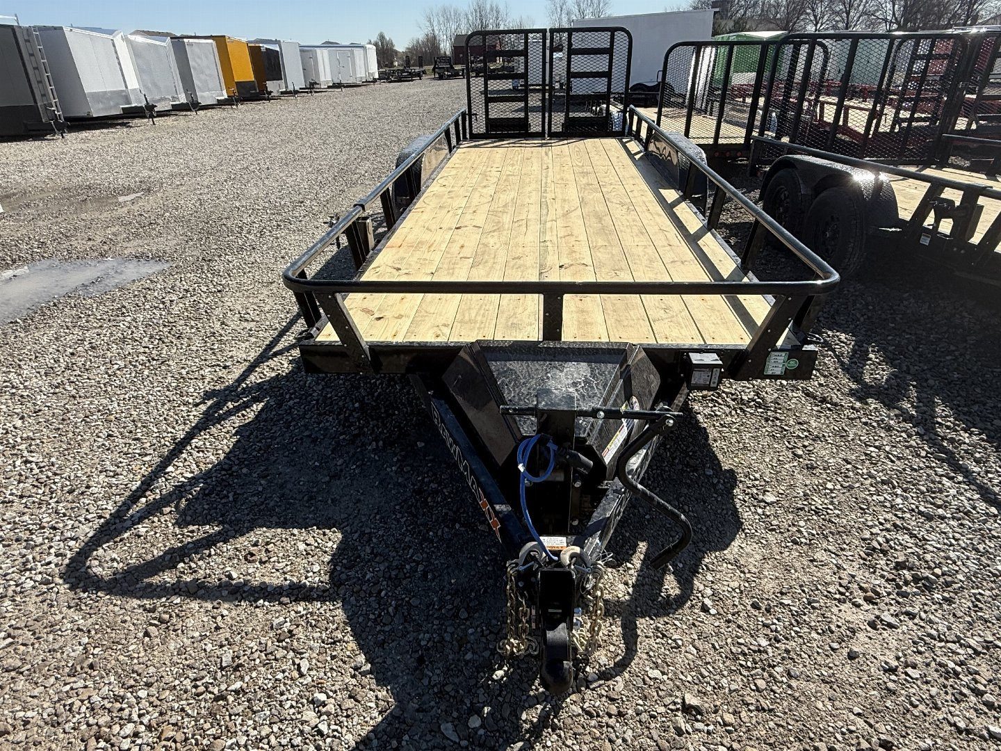 New 2025 RAWMAXX UTX2083BP14K Utility Trailer 83X20 TA DOVETAIL W/ HD GATE(GVW:14000) BLACK