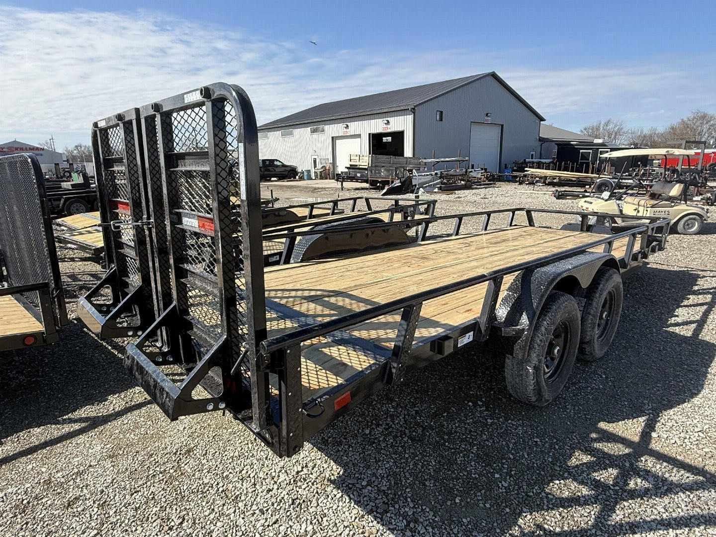 New 2025 RAWMAXX UTX2083BP14K Utility Trailer 83X20 TA DOVETAIL W/ HD GATE(GVW:14000) BLACK
