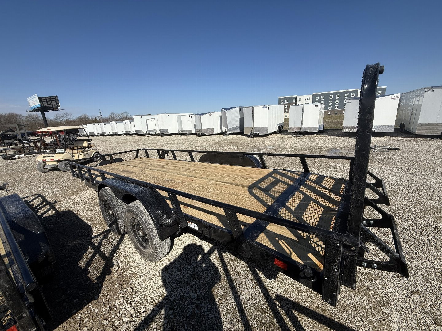 New 2025 RAWMAXX UTX2083BP14K Utility Trailer 83X20 TA DOVETAIL W/ HD GATE(GVW:14000) BLACK