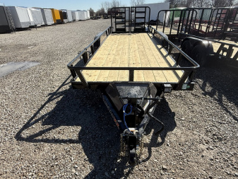 New 2025 RAWMAXX UTX2083BP14K Utility Trailer 83X20 TA DOVETAIL W/ HD GATE(GVW:14000) BLACK