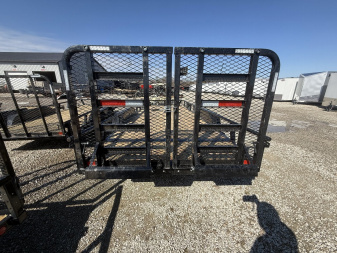 New 2025 RAWMAXX UTX2083BP14K Utility Trailer 83X20 TA DOVETAIL W/ HD GATE(GVW:14000) BLACK