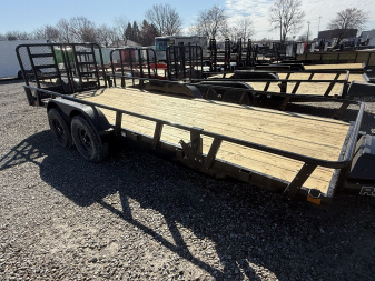 New 2025 RAWMAXX UTX2083BP14K Utility Trailer 83X20 TA DOVETAIL W/ HD GATE(GVW:14000) BLACK