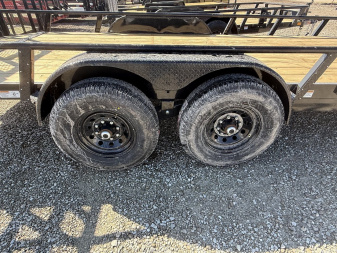 New 2025 RAWMAXX UTX2083BP14K Utility Trailer 83X20 TA DOVETAIL W/ HD GATE(GVW:14000) BLACK