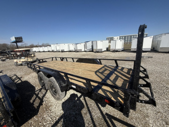 New 2025 RAWMAXX UTX2083BP14K Utility Trailer 83X20 TA DOVETAIL W/ HD GATE(GVW:14000) BLACK