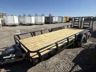 New 2025 RAWMAXX UTX2083BP14K Utility Trailer 83X20 TA DOVETAIL W/ HD GATE(GVW:14000) BLACK