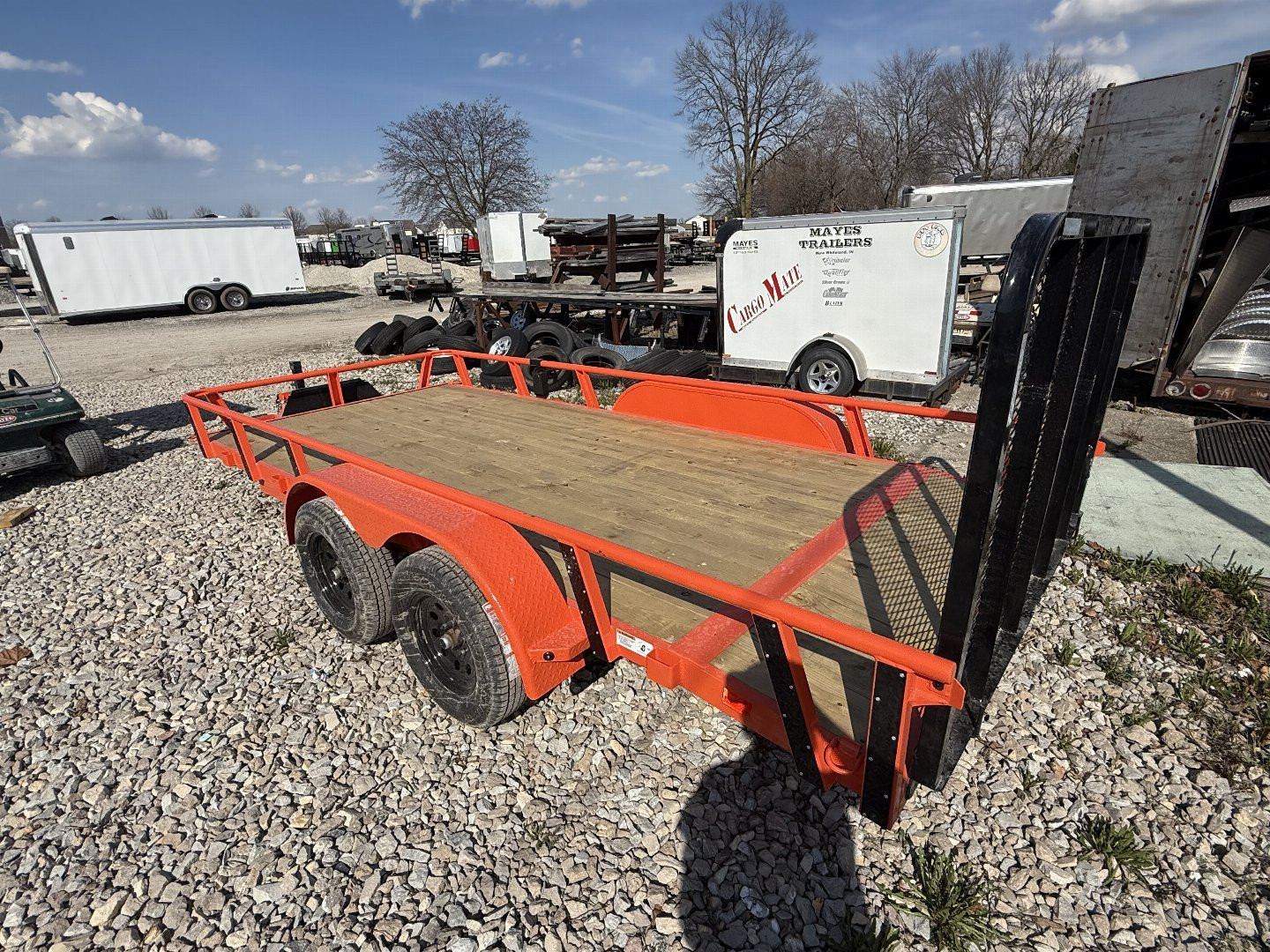 New 2025 RAWMAXX UTX1683BP7K Utility Trailer 83X16 TA (GVW:7000) ORANGE