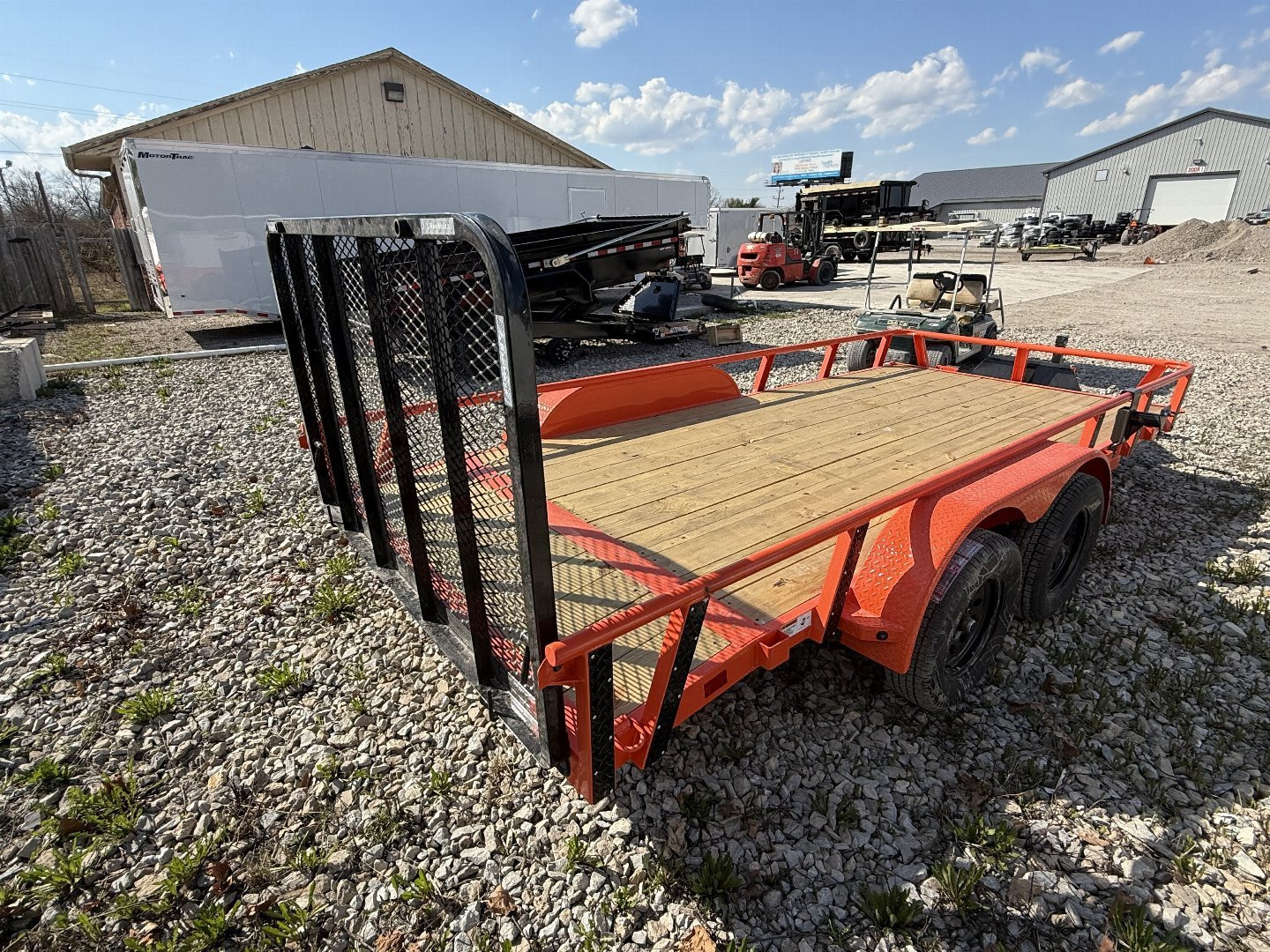 New 2025 RAWMAXX UTX1683BP7K Utility Trailer 83X16 TA (GVW:7000) ORANGE