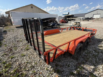New 2025 RAWMAXX UTX1683BP7K Utility Trailer 83X16 TA (GVW:7000) ORANGE