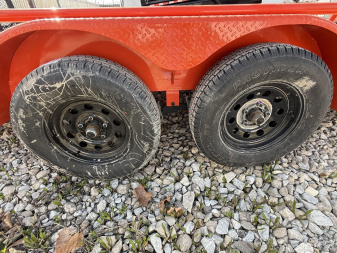 New 2025 RAWMAXX UTX1683BP7K Utility Trailer 83X16 TA (GVW:7000) ORANGE