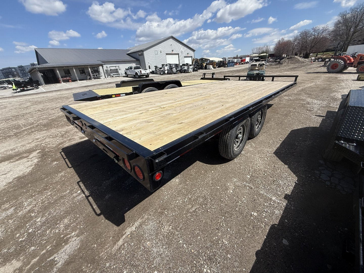 New 2025 PJ Trailers Deckover Trailer 102X18 TA STRAIGHT DECK (GVW:14000) BLACK SLIDE IN RAMPS