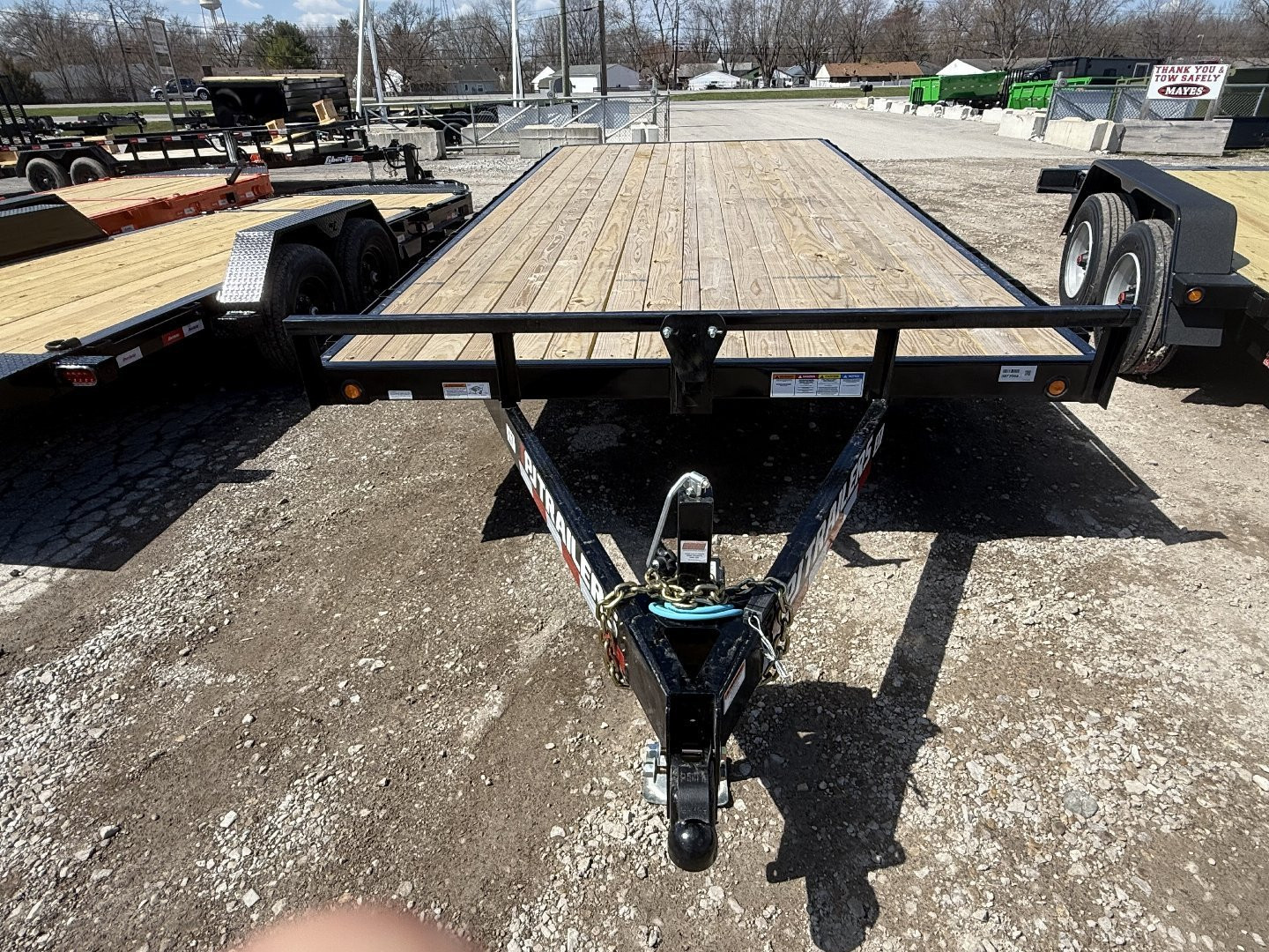 New 2025 PJ Trailers Deckover Trailer 102X18 TA STRAIGHT DECK (GVW:14000) BLACK SLIDE IN RAMPS