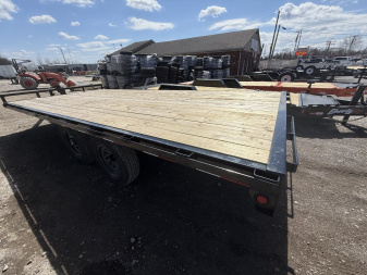New 2025 PJ Trailers Deckover Trailer 102X18 TA STRAIGHT DECK (GVW:14000) BLACK SLIDE IN RAMPS