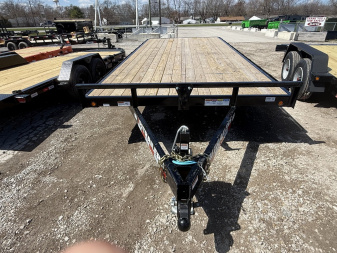 New 2025 PJ Trailers Deckover Trailer 102X18 TA STRAIGHT DECK (GVW:14000) BLACK SLIDE IN RAMPS