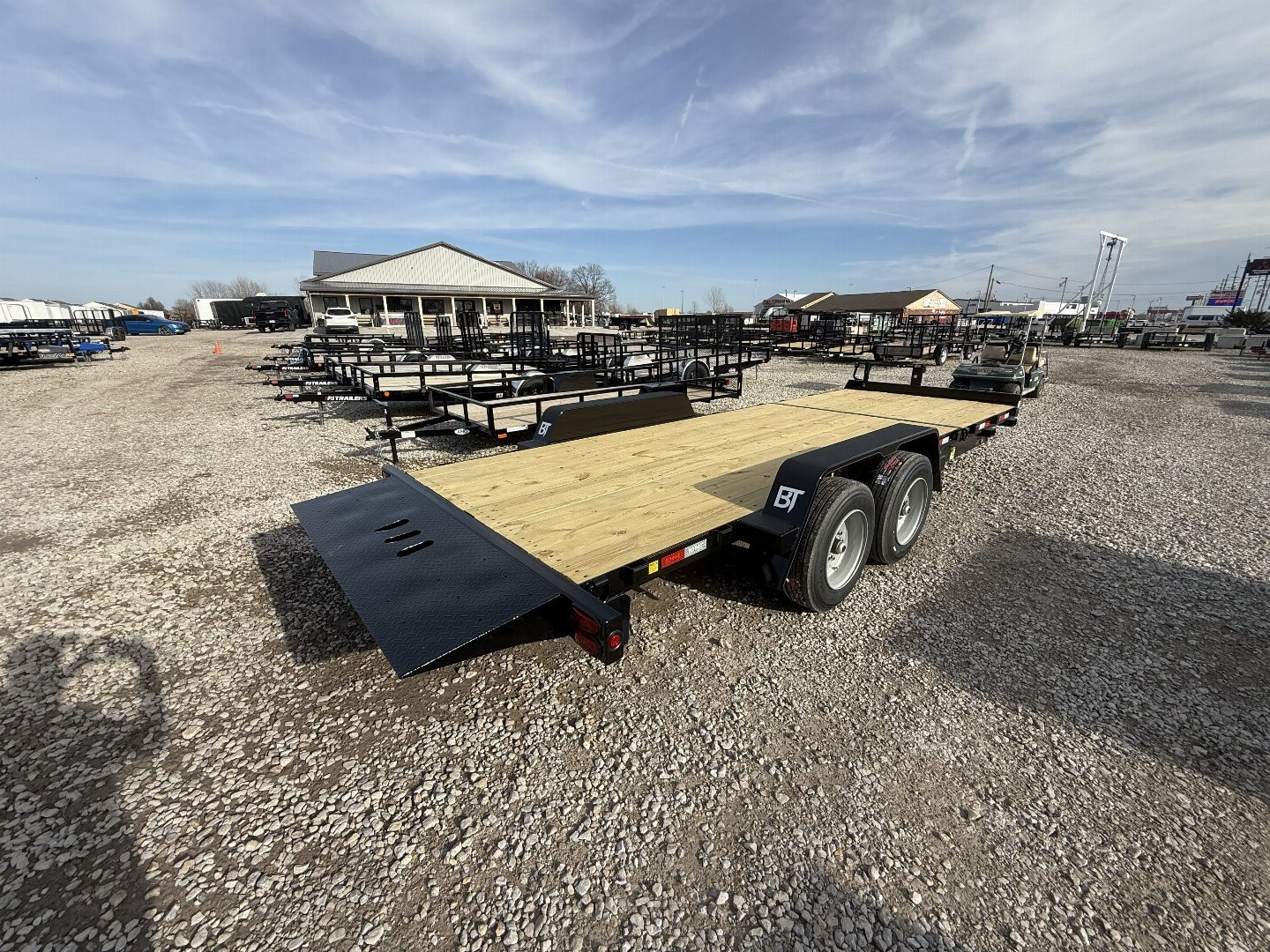 New 2025 Behnke TBCT2216ET Tilt Trailer 83X22 TA PARTIAL TILT (GVW:16000) BLACK