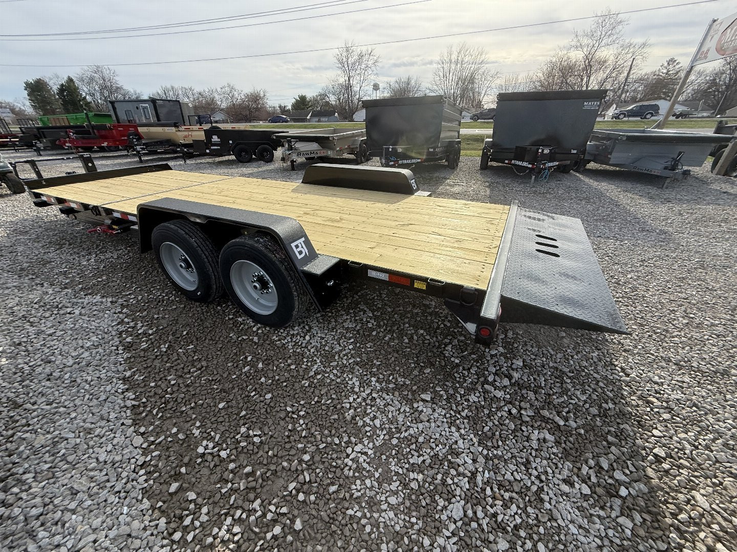 New 2025 Behnke TBCT2216ET Tilt Trailer 83X22 TA PARTIAL TILT (GVW:16000) BLACK