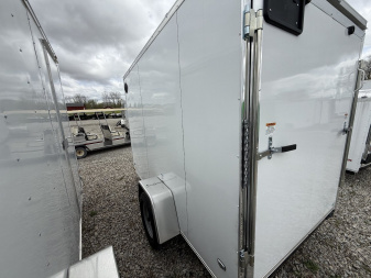 New 2025 CARGO MATE EHW610SA Cargo / Enclosed Trailer 6X10 SA RAMP DOOR (GVW:2990) WHITE