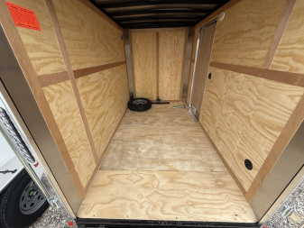 New 2025 CARGO MATE EHW610SA Cargo / Enclosed Trailer 6X10 SA RAMP DOOR (GVW:2990) WHITE