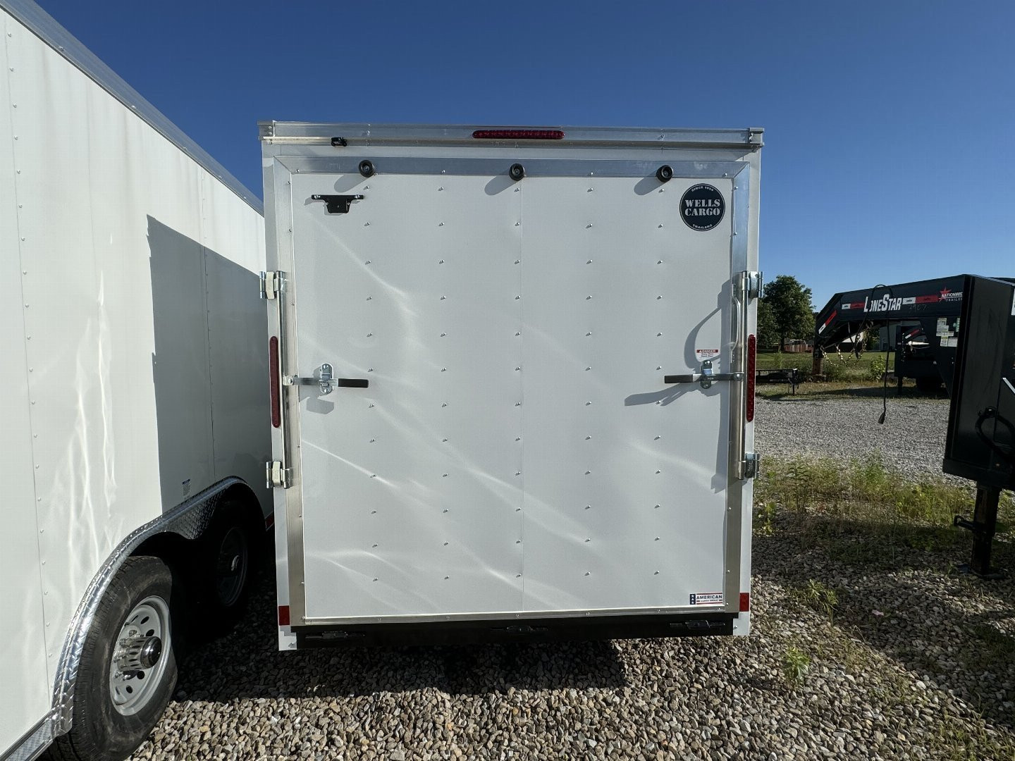 New 2025 WELLS CARGO FT716T2 Cargo / Enclosed Trailer 7X16 TA RAMP DOOR (GVW:7000) WHITE