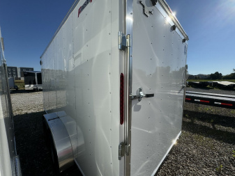 New 2025 WELLS CARGO FT716T2 Cargo / Enclosed Trailer 7X16 TA RAMP DOOR (GVW:7000) WHITE