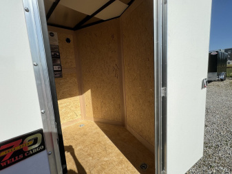 New 2025 WELLS CARGO FT716T2 Cargo / Enclosed Trailer 7X16 TA RAMP DOOR (GVW:7000) WHITE