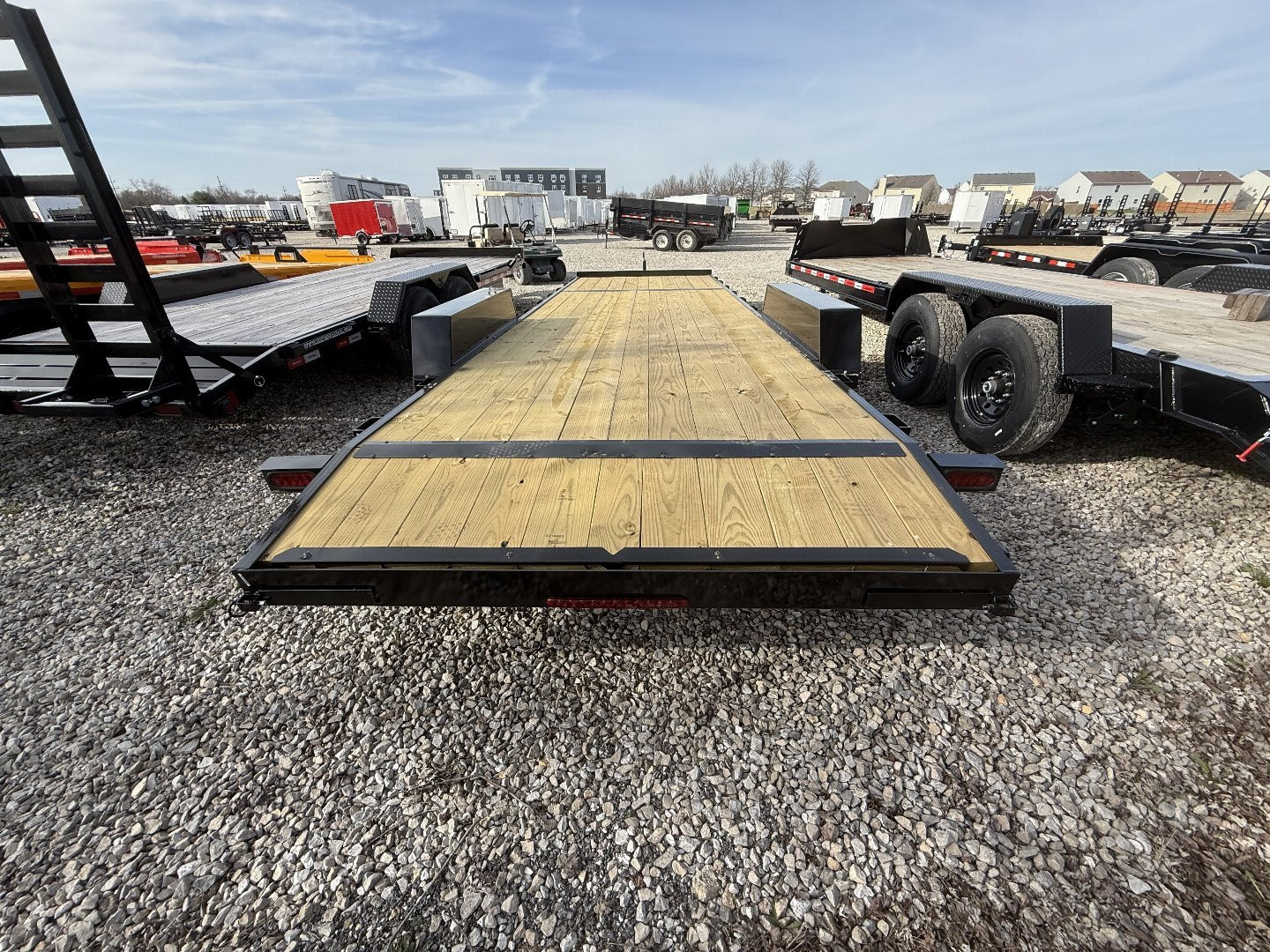 New 2025 AMO UT242 Car Hauler 82X24 TA DOVETAIL (GVW:7000) SLIDE IN RAMPS