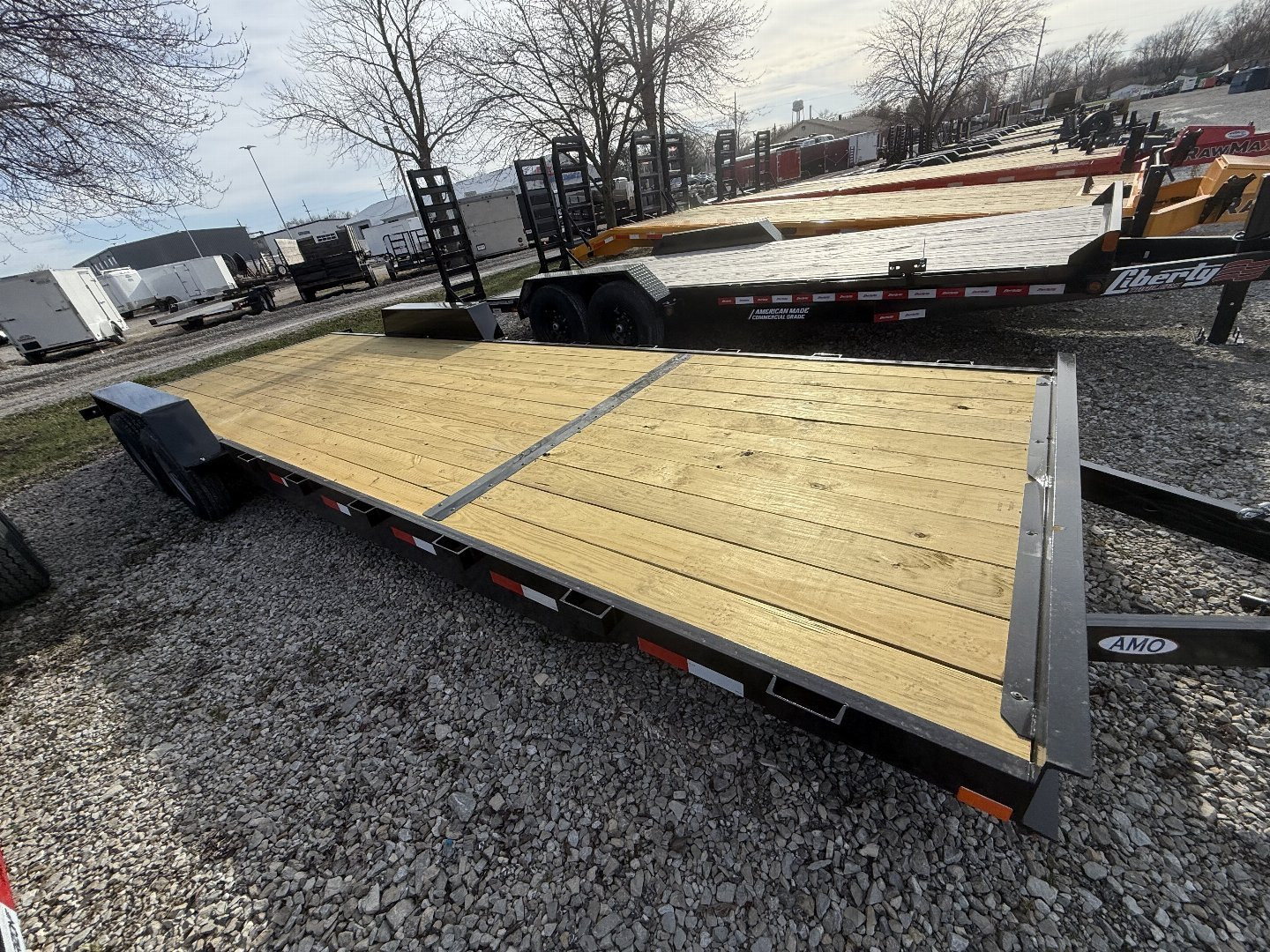 New 2025 AMO UT242 Car Hauler 82X24 TA DOVETAIL (GVW:7000) SLIDE IN RAMPS