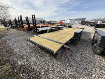 New 2025 AMO UT242 Car Hauler 82X24 TA DOVETAIL (GVW:7000) SLIDE IN RAMPS