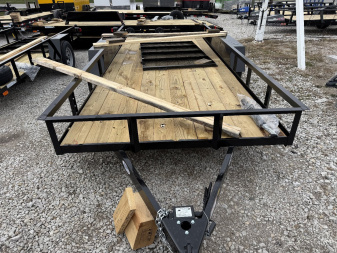 New 2025 AMO UT162 Utility Trailer 76X16 TA LOWSIDE(GVW:7000)BLACK