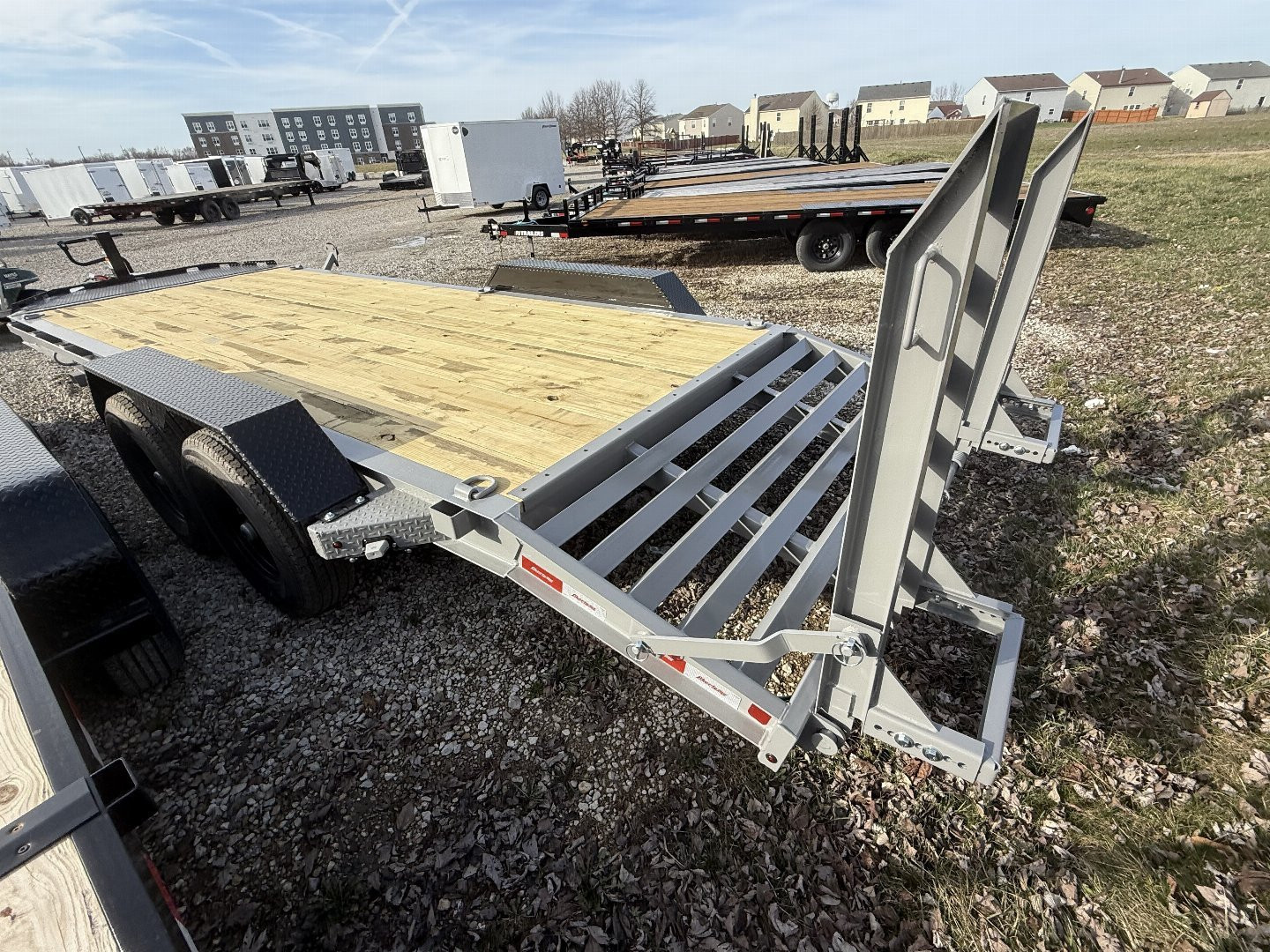 New 2025 LIBERTY LE14K83X17+3B8 Equipment Trailer 83X20 TA (GVW:14000) ALUMUM GRAY