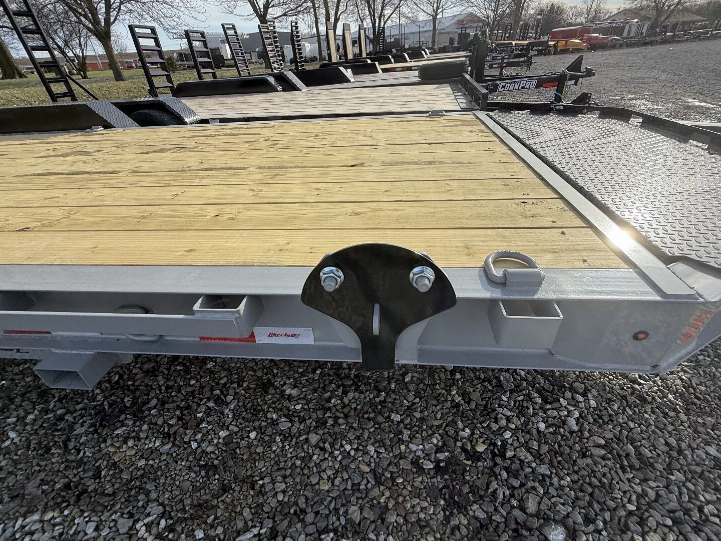 New 2025 LIBERTY LE14K83X17+3B8 Equipment Trailer 83X20 TA (GVW:14000) ALUMUM GRAY