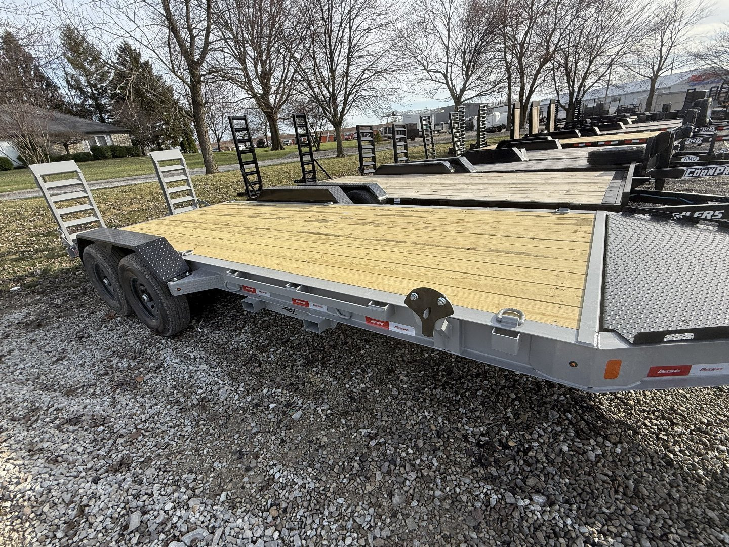 New 2025 LIBERTY LE14K83X17+3B8 Equipment Trailer 83X20 TA (GVW:14000) ALUMUM GRAY