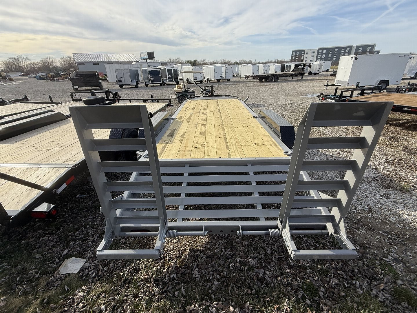 New 2025 LIBERTY LE14K83X17+3B8 Equipment Trailer 83X20 TA (GVW:14000) ALUMUM GRAY