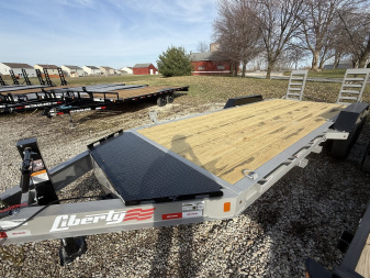 New 2025 LIBERTY LE14K83X17+3B8 Equipment Trailer 83X20 TA (GVW:14000) ALUMUM GRAY