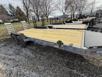 New 2025 LIBERTY LE14K83X17+3B8 Equipment Trailer 83X20 TA (GVW:14000) ALUMUM GRAY