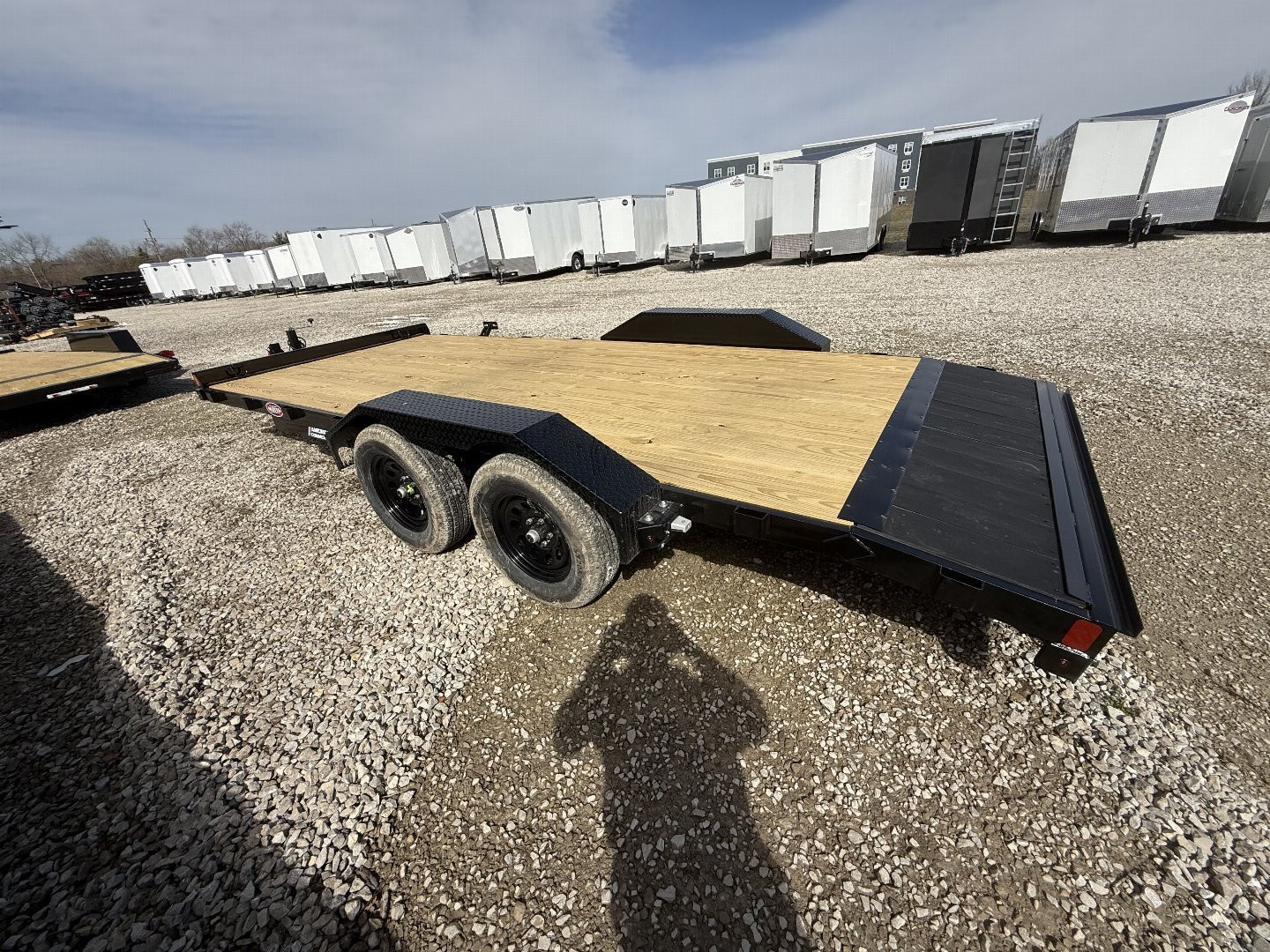 New 2025 Liberty LC7K83X18C4DT Car Hauler 83X18 TA DOVETAIL (GVW:7000) MIDNIGHT BLACK