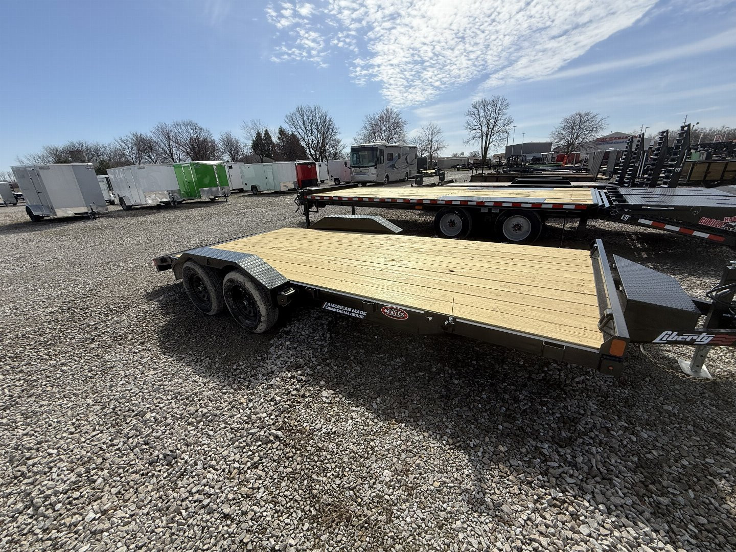 New 2025 Liberty LC7K83X18C4DT Car Hauler 83X18 TA DOVETAIL (GVW:7000) MIDNIGHT BLACK